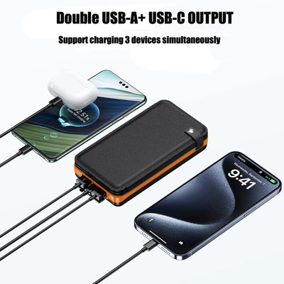 New Portable Solar Power Bank 20000mAh Large Capacity Charger