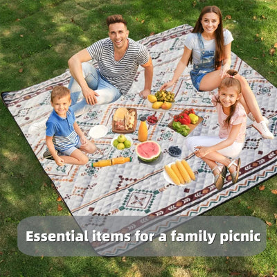 Outdoor picnic mat is a hand-held luggage protection and moisture-proof camping blanket