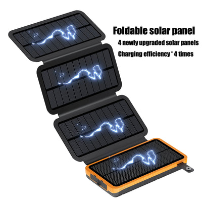 New Portable Solar Power Bank 20000mAh Large Capacity Charger
