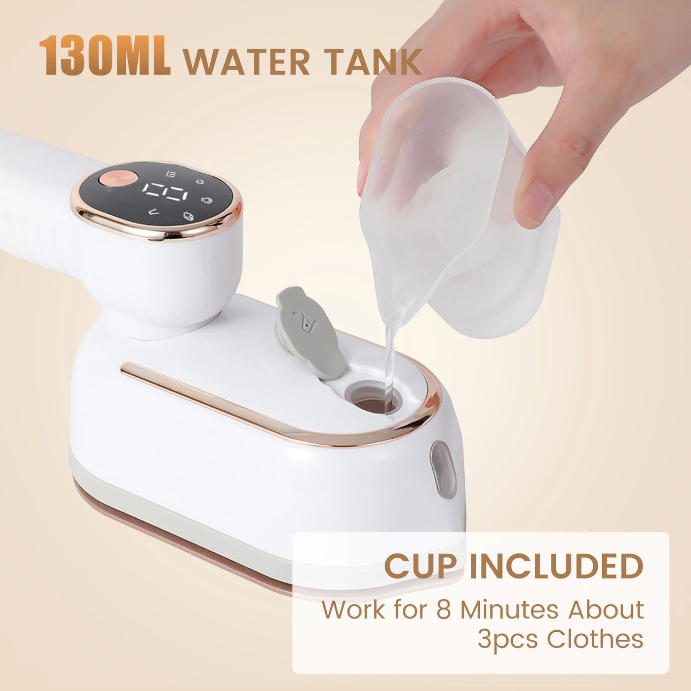 Portable mini steam iron with four temperature control