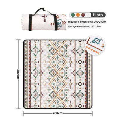 Outdoor picnic mat is a hand-held luggage protection and moisture-proof camping blanket