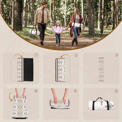 Outdoor picnic mat is a hand-held luggage protection and moisture-proof camping blanket