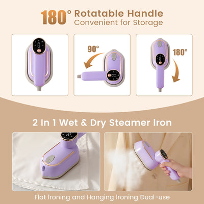 Portable mini steam iron with four temperature control